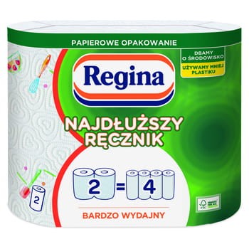 Ręcznik papierowy Regina papierowe opakowanie 2 szt. Regina_REGINA_RECZNIK_NAJDLUZSZY_Z_NADRUKIEM_2_ROLKI_2_warstwy_opakowanie_papierowe_15018419_0_350_350.jpg