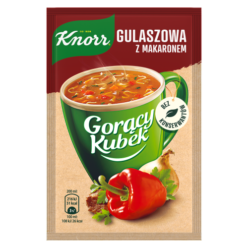 Knorr Gorący Kubek Gulaszowa z makaronem 16 g Knorr Gorący Kubek Gulaszowa z makaronem 16 g