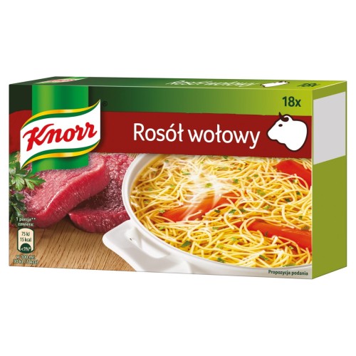 Knorr Rosół wołowy 180 g 18 kostek e2956d2adb589e8aaa518c359b176f92