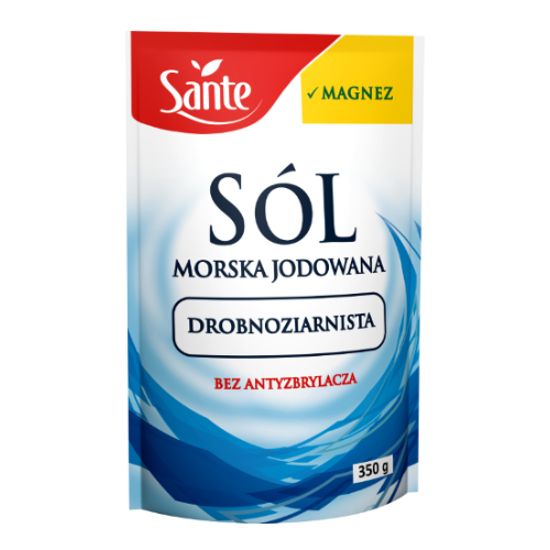 Sante sól morska jodowana drobnoziarnista 350 g a255a7d08711cee305732b2cdc36687c