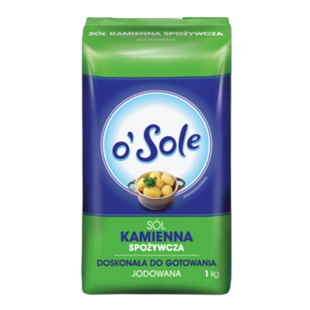 o'Sole Sól kamienna jodowana 1 kg o'Sole Sól kamienna jodowana 1 kg