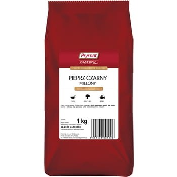 Prymat Gastroline Pieprz czarny mielony 1 kg b59be1015234f50a2b3f90a14582d531