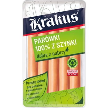 Parówki 100% Z Szynki 185 g Krakus c3a25c0ffebea83576860bf2f9861c8f
