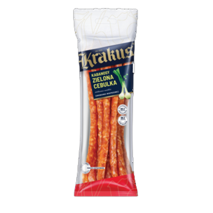 Kabanosy zielona cebulka Krakus 95 g Kabanosy zielona cebulka Krakus 95g