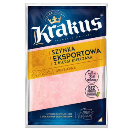 Szynka Z Piersi Kurczaka Plastry 100 g Krakus Szynka Z Piersi Kurczaka Plastry 100 G Krakus