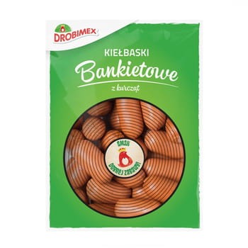 Kiełbaski Bankietowe Z Kurcząt 400 g Drobimex 37aae0c2bab9e5fc4e66f153bb527894