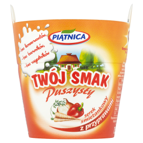 Piątnica Twój Smak Puszysty Serek śmietankowy z przyprawami 150 g 9ddb3829f2bfbe4b600525e3e7845277