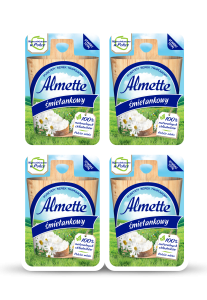 Almette Puszysty serek twarogowy śmietankowy 120 g 4 x 30 g