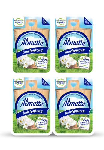 Almette Puszysty serek twarogowy śmietankowy 120 g  4 x 30 g