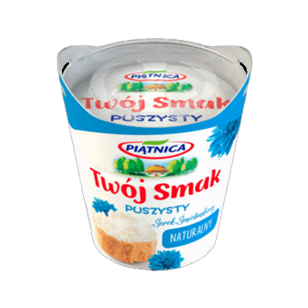 Piątnica Twój Smak Puszysty Serek śmietankowy 150 g Piątnica Twój Smak Puszysty Serek śmietankowy naturalny 150 g
