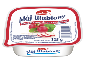 Wieluń Twaróg Kanapkowy Ulubiony 125 g Rzodkiew