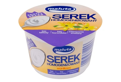Maluta Serek homogenizowany waniliowy bez laktozy 200 g bc060b32dd27d9643b60fbaab290f033