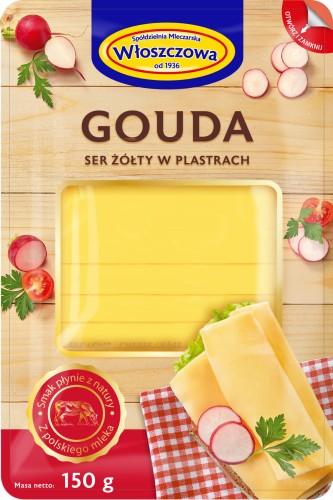 Włoszczowa Ser Gouda 150 g 436a8bb304a67adbf011462391cf33bc