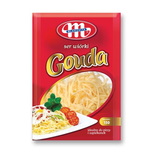Mlekovita Ser Gouda wiórki 150 g 791a2bc9d9f3530bec7efdb5d624954d