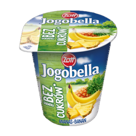 Zott Jogobella Bez Dodatku Cukrów Classic Ananas-Banan/Pieczone Jabłko/Jagoda/Malina Mix Jogurtów 150 g Zott Jogobella Bez Dodatku Cukrów Classic Ananas-Banan/Pieczone Jabłko/Jagoda/Malina Mix Jogurtów 150 G