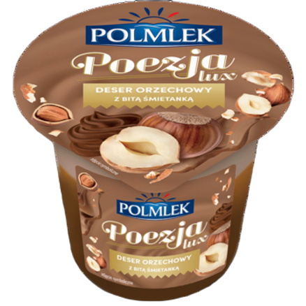 Polmlek deser lux orzech śmietana orzechowa 180 g Polmlek deser lux orzech śmietana orzechowa 180 g