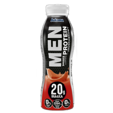 Bakoma Men Pro Shake białkowy smak truskawkowy 380 g Bakoma Men Pro Shake białkowy smak truskawkowy 380 g
