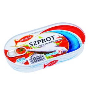 Szprot w sosie pomidorowym Graal 170 g