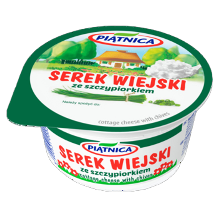 Piątnica Serek wiejski ze szczypiorkiem 150 g Piątnica Serek wiejski ze szczypiorkiem 150 g