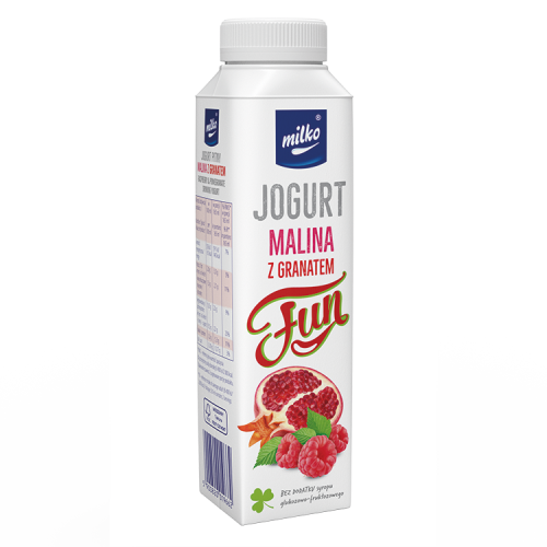 Milko Fun Jogurt pitny malina z granatem 330 ml e2d3b16e2d8e7ca0b9ddfa473a84bcaa