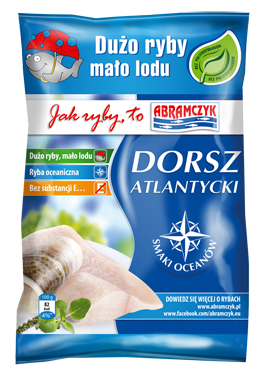 Abramczyk Dorsz atlantycki ze skórą Filet mrożony 450 g 5e91bf33498a849ccebbe95af27d04ff