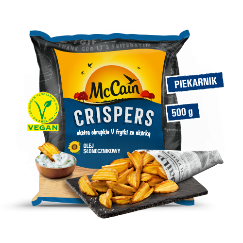 Mrożonka McCain Crispers Ekstra chrupkie V frytki ze skórką 500 g 526829f2b4793c20d403684a969453a1