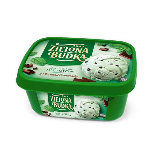 Zielona Budka Lody Smak Miętowy z płatkami czekolady 1 l 2d89162b5c043cb17a0d2cee57eb50ad
