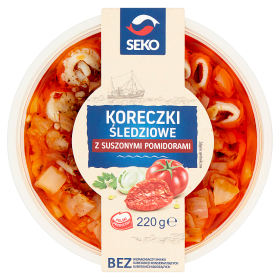 Seko Koreczki śledziowe z suszonymi pomidorami 220 g afe20eca3eb784b0c221ffc17160eedc