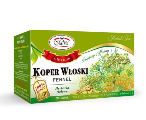 Malwa Herbatka ziołowa Koper Włoski 20x1.5 g bafe6b701493378d860b010667e48204