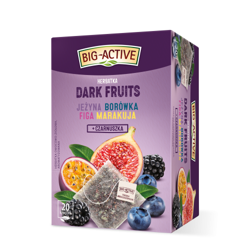 Big-Active Herbatka Owocowa Dark Fruits Jeżyna. Borówka. Figa. Marakuja + Czarnuszka 20Torebek X 2.25 g/45 g Big-Active Herbatka Owocowa Dark Fruits Jeżyna. Borówka. Figa. Marakuja + Czarnuszka 20Torebek X 2.25G/45G