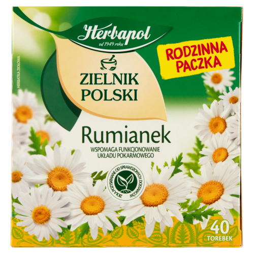 Herbapol Zielnik Polski Herbatka ziołowa rumianek 60 g 40 x 1.5 g 79b778b35000b66fbb04587d70642b66