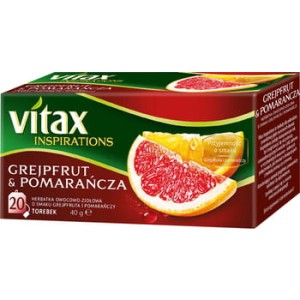 Herbata Vitax Inspirations Grejpfrut&Pomarańcza 20 torebek x 2 g