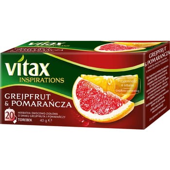 Herbata Vitax Inspirations Grejpfrut&Pomarańcza 20 torebek x 2 g 288ea5050a7f9d372f7ebeb25e225f8d