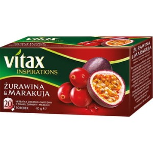 Herbata Vitax Inspirations Żurawina&Marakuja 20 torebek x 2 g