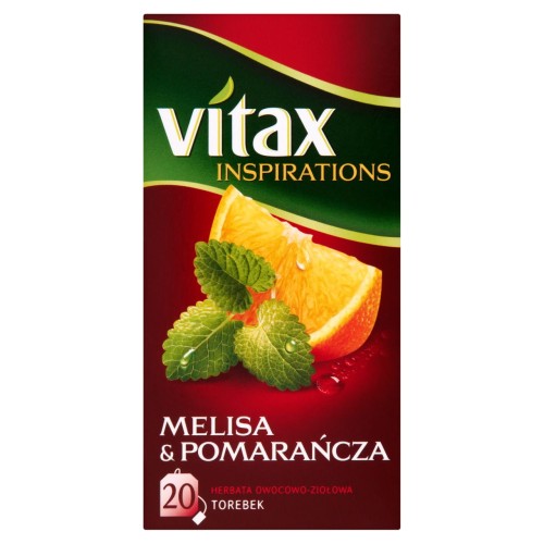 Vitax Inspirations Melisa and Pomarańcza Herbata owocowo-ziołowa 33 g 20 torebek 1a7753e151cc1a00096e95116dd1b7c4