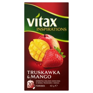 Vitax Inspirations Truskawka & Mango Herbatka ziołowo-owocowa 40 g 20 torebek