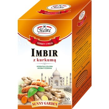 Malwa Sunny Garden Imbir Z Kurkumą Herbatka Ziołowa Aromatyzowana 40 g 20 X 2 g 1aae5509c9953dcaace1f1508deed5ee