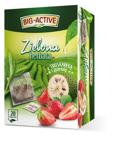 Big-Active Zielona herbata z truskawką i graviolą 30 g 20 x 1.5 g Big-Active Zielona herbata z truskawką i graviolą 30 g 20 x 1.5 g