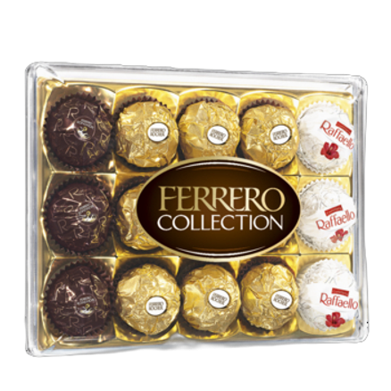 Ferrero Collection Zestaw Ferrero Rondnoir Ferrero Rocher i Raffaello 172 g Ferrero Collection Zestaw Ferrero Rondnoir Ferrero Rocher i Raffaello 172 g