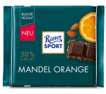 Ritter Sport Czekolada gorzka z migdałami i pomarańczą 100 g