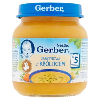 Zupka jarzynowa z królikiem po 5 miesiącu Gerber 125 g 2.jpg