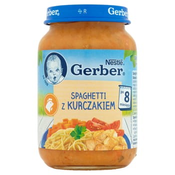 Obiadek spaghetti z kurczakiem po 8 miesiącu Gerber 190 g 3.jpg