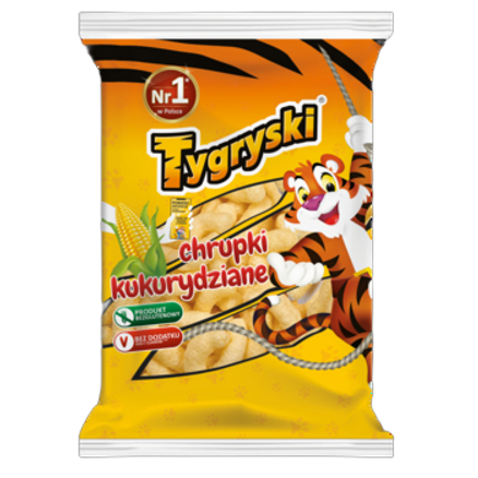 Tygryski chrupki kukurydz 90 g Tygryski chrupki kukurydz 90g