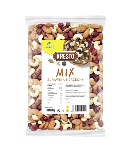 Kresto mix żurawina i orze.1 kg Kresto mix żurawina i orze.1kg