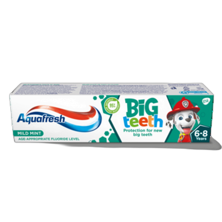 Pasta do zębów Aquafresh dla dzieci Big Teeth 50 ml od 6 lat Pasta do zębów Aquafresh dla dzieci Big Teeth 50ml od 6 lat