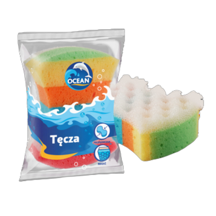 Gąbka do kąpieli i masażu Tęcza Ocean 1szt. Gąbka do kąpieli i masażu Tęcza Ocean 1szt.