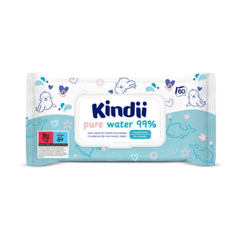 Kindii pure water 0,99 chusteczki dla niemowląt i dzieci 60 szt. 102b2e2e0d87888c48e477ad3da61202