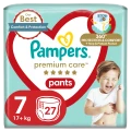 Pampers premium care pants pieluchomajtki rozmiar 7 17+ kg, 27 szt.