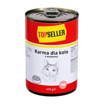 Topseller karma dla kota z wołowiną 415 g e289e80611e914ddf5ebc2237ec05b4f