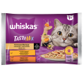 Whiskas tasty mix kremowe wariacje 1+ sos z kurczakiem i warzywami i z jagnięciną i indykiem 340 g (4x85